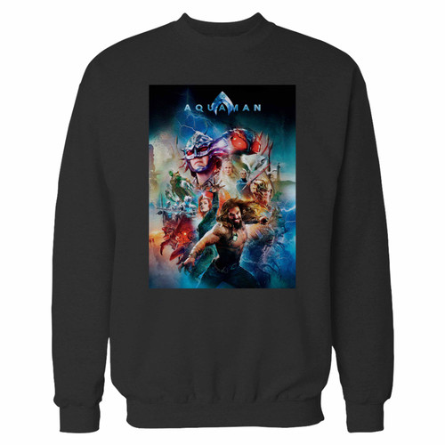 Your aquaman new poster crewneck sweatshirt just got an update. This super comfortable and lighter weight crewneck will become your favorite go-to sweatshirt. The cozy spandex cuffs and waistband make this pill-resistant sweatshirt a fan favorite.And your group will look and feel their best in this premium ringspun cotton crew.