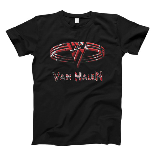 Van Hallen Vintage Logo Line Effect Men T Shirt