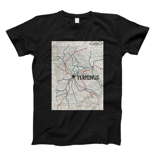 Walking Dead Terminus Replica Map Men T Shirt