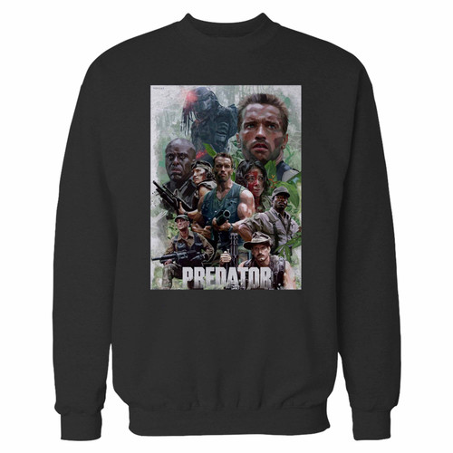 Your arnold schwarzenegger the predator alien crewneck sweatshirt just got an update. This super comfortable and lighter weight crewneck will become your favorite go-to sweatshirt. The cozy spandex cuffs and waistband make this pill-resistant sweatshirt a fan favorite.And your group will look and feel their best in this premium ringspun cotton crew.