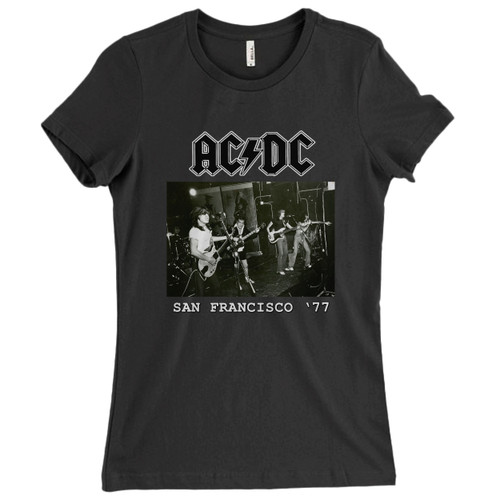 These are Ac Dc San Francisco Seventy Seven Women T Shirt that are cute tied to the side or paired with a cardigan or jacket for a more styled look. So comfy and classic, they are sure to make your vacation extra magical.