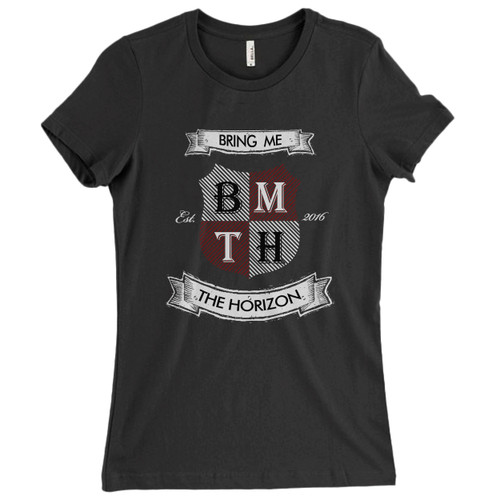 These are Bring Me The Horizon Est 2016 Retroold School Style Women T Shirt that are cute tied to the side or paired with a cardigan or jacket for a more styled look. So comfy and classic, they are sure to make your vacation extra magical.