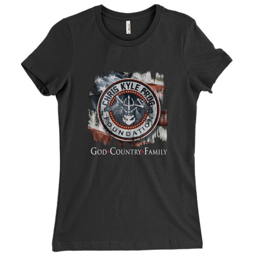 These are Chris Kyle Foundation American Flag Women T Shirt that are cute tied to the side or paired with a cardigan or jacket for a more styled look. So comfy and classic, they are sure to make your vacation extra magical.