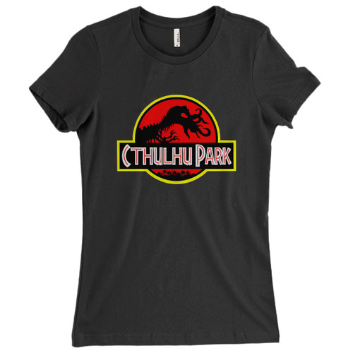 These are Cthulhu Park Logo Jurassic Park Women T Shirt that are cute tied to the side or paired with a cardigan or jacket for a more styled look. So comfy and classic, they are sure to make your vacation extra magical.