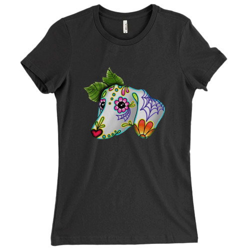 These are Day Of The Dead Sugar Skull Women T Shirt that are cute tied to the side or paired with a cardigan or jacket for a more styled look. So comfy and classic, they are sure to make your vacation extra magical.
