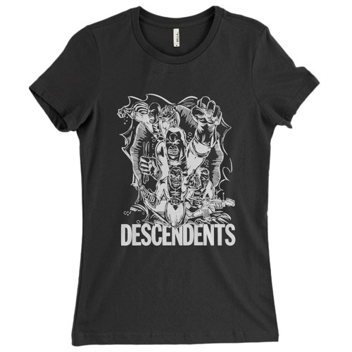 These are Descendents Detail Art Women T Shirt that are cute tied to the side or paired with a cardigan or jacket for a more styled look. So comfy and classic, they are sure to make your vacation extra magical.