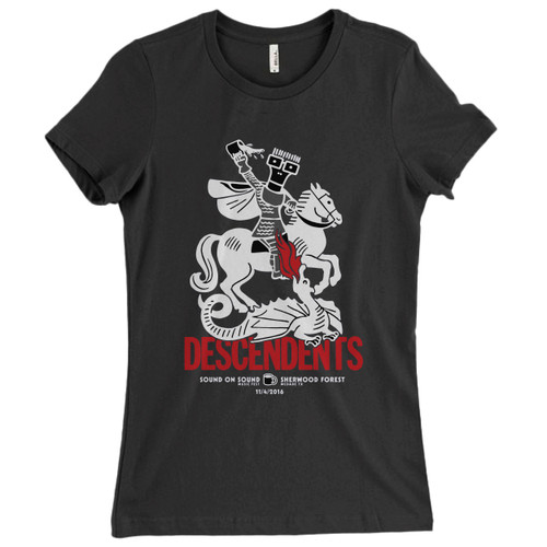 These are Descendents Sound On Sound Sherwood Forest Women T Shirt that are cute tied to the side or paired with a cardigan or jacket for a more styled look. So comfy and classic, they are sure to make your vacation extra magical.