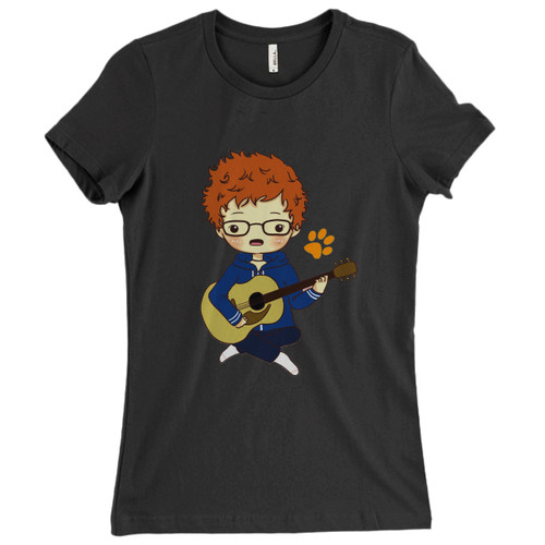 These are Ed Sheeran Cartoon With His Guitar Women T Shirt that are cute tied to the side or paired with a cardigan or jacket for a more styled look. So comfy and classic, they are sure to make your vacation extra magical.
