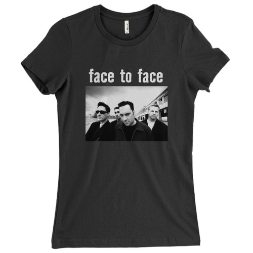 These are Face To Face Photo Title Women T Shirt that are cute tied to the side or paired with a cardigan or jacket for a more styled look. So comfy and classic, they are sure to make your vacation extra magical.