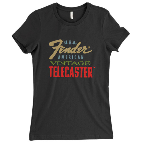These are Fender Telecaster Vintage American Women T Shirt that are cute tied to the side or paired with a cardigan or jacket for a more styled look. So comfy and classic, they are sure to make your vacation extra magical.