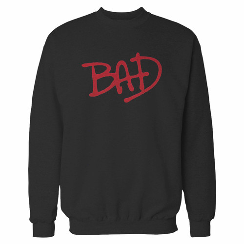 Your bad michael jackson crewneck sweatshirt just got an update. This super comfortable and lighter weight crewneck will become your favorite go-to sweatshirt. The cozy spandex cuffs and waistband make this pill-resistant sweatshirt a fan favorite.And your group will look and feel their best in this premium ringspun cotton crew.
