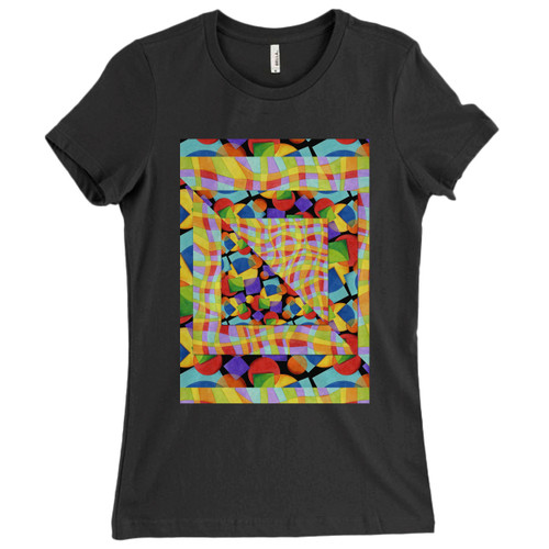 These are Geometric Rainbow Color Women T Shirt that are cute tied to the side or paired with a cardigan or jacket for a more styled look. So comfy and classic, they are sure to make your vacation extra magical.