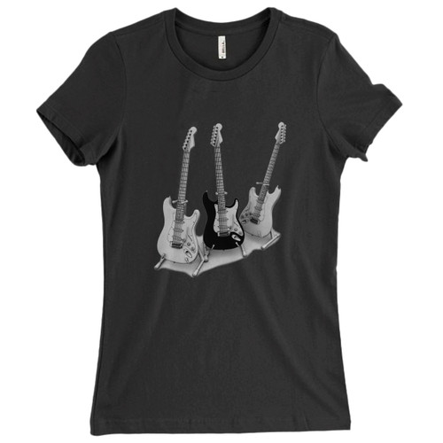 These are Guitar In Three Guitar Combination Women T Shirt that are cute tied to the side or paired with a cardigan or jacket for a more styled look. So comfy and classic, they are sure to make your vacation extra magical.