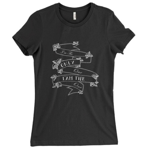 These are Im The One Lyrics Quote Art Women T Shirt that are cute tied to the side or paired with a cardigan or jacket for a more styled look. So comfy and classic, they are sure to make your vacation extra magical.