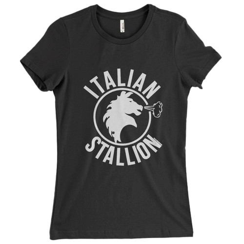 These are Italian Stallion Original Women T Shirt that are cute tied to the side or paired with a cardigan or jacket for a more styled look. So comfy and classic, they are sure to make your vacation extra magical.