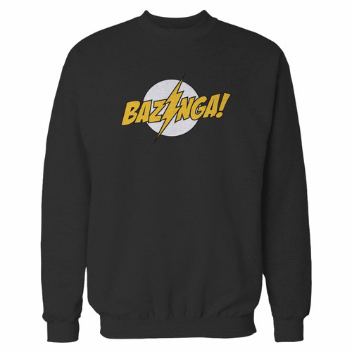 Your bazinga logo lighting crewneck sweatshirt just got an update. This super comfortable and lighter weight crewneck will become your favorite go-to sweatshirt. The cozy spandex cuffs and waistband make this pill-resistant sweatshirt a fan favorite.And your group will look and feel their best in this premium ringspun cotton crew.