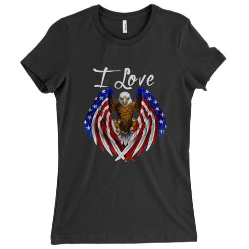 These are I Love Eagle Usa Flag Women T Shirt that are cute tied to the side or paired with a cardigan or jacket for a more styled look. So comfy and classic, they are sure to make your vacation extra magical.