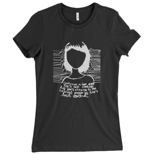 These are Joy Division Confusion In Her Eyes She Is Lost Control Women T Shirt that are cute tied to the side or paired with a cardigan or jacket for a more styled look. So comfy and classic, they are sure to make your vacation extra magical.