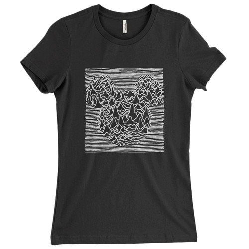 These are Joy Division Mickey Mouse Women T Shirt that are cute tied to the side or paired with a cardigan or jacket for a more styled look. So comfy and classic, they are sure to make your vacation extra magical.