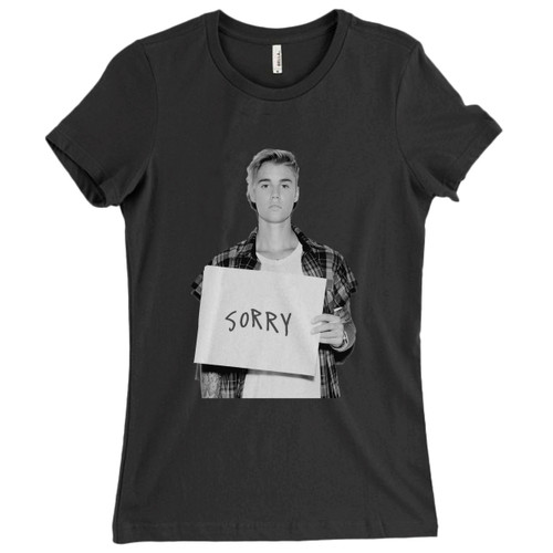 These are Justin Bieber Sorry Cover Women T Shirt that are cute tied to the side or paired with a cardigan or jacket for a more styled look. So comfy and classic, they are sure to make your vacation extra magical.