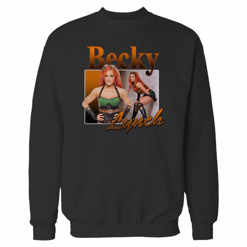 Your becky lynch diva wrestler crewneck sweatshirt just got an update. This super comfortable and lighter weight crewneck will become your favorite go-to sweatshirt. The cozy spandex cuffs and waistband make this pill-resistant sweatshirt a fan favorite.And your group will look and feel their best in this premium ringspun cotton crew.