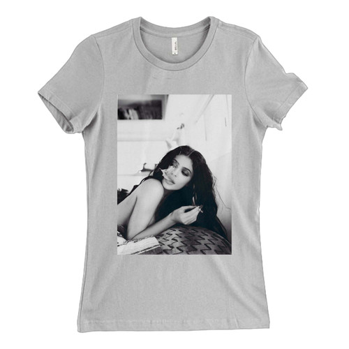 These are Kylie Jenner Smoking Inspired Women T Shirt that are cute tied to the side or paired with a cardigan or jacket for a more styled look. So comfy and classic, they are sure to make your vacation extra magical.