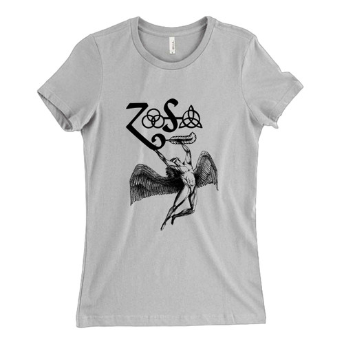 These are Led Zeppelin Icarus Funny Zoso Women T Shirt that are cute tied to the side or paired with a cardigan or jacket for a more styled look. So comfy and classic, they are sure to make your vacation extra magical.