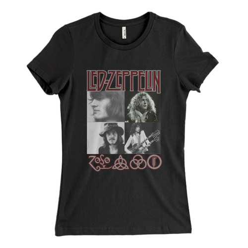 These are Led Zeppelin Photo And Logo Cover Women T Shirt that are cute tied to the side or paired with a cardigan or jacket for a more styled look. So comfy and classic, they are sure to make your vacation extra magical.