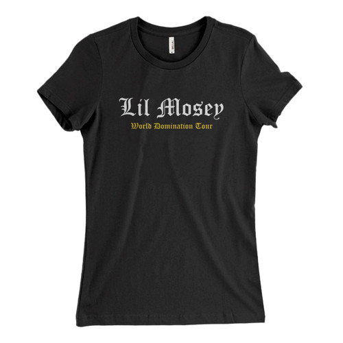 These are Lil Mosey World Domination Tour Women T Shirt that are cute tied to the side or paired with a cardigan or jacket for a more styled look. So comfy and classic, they are sure to make your vacation extra magical.