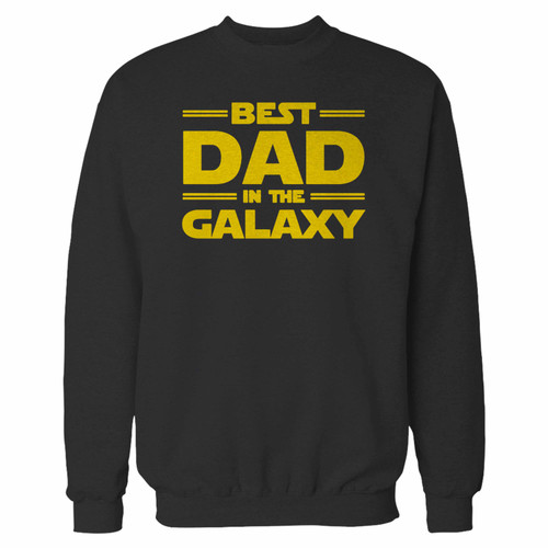 Your best dad in the galaxy crewneck sweatshirt just got an update. This super comfortable and lighter weight crewneck will become your favorite go-to sweatshirt. The cozy spandex cuffs and waistband make this pill-resistant sweatshirt a fan favorite.And your group will look and feel their best in this premium ringspun cotton crew.