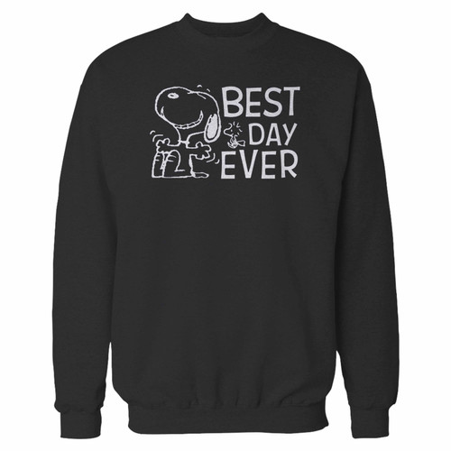 Your best day ever snoopy crewneck sweatshirt just got an update. This super comfortable and lighter weight crewneck will become your favorite go-to sweatshirt. The cozy spandex cuffs and waistband make this pill-resistant sweatshirt a fan favorite.And your group will look and feel their best in this premium ringspun cotton crew.