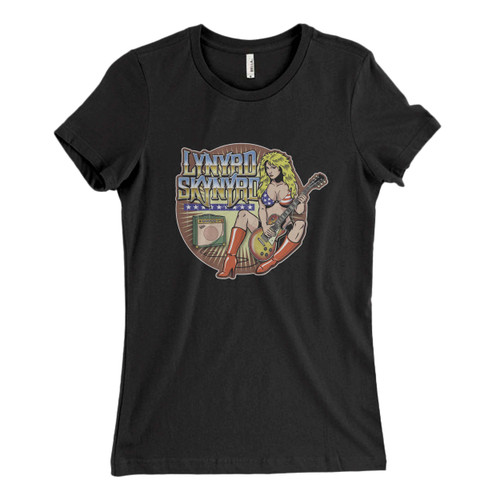 These are Lynyrd Skynyrd Poster Girl Women T Shirt that are cute tied to the side or paired with a cardigan or jacket for a more styled look. So comfy and classic, they are sure to make your vacation extra magical.