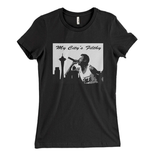 These are Macklemore And Ryan Lewis My Citys Filthy Art Women T Shirt that are cute tied to the side or paired with a cardigan or jacket for a more styled look. So comfy and classic, they are sure to make your vacation extra magical.