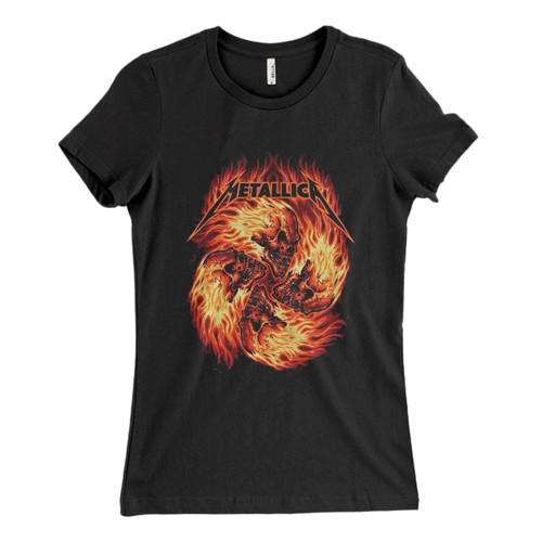 These are Metallica Fire Cover Skull Women T Shirt that are cute tied to the side or paired with a cardigan or jacket for a more styled look. So comfy and classic, they are sure to make your vacation extra magical.