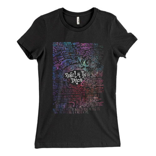 These are Panic At The Disco Lyrics Galaxy Women T Shirt that are cute tied to the side or paired with a cardigan or jacket for a more styled look. So comfy and classic, they are sure to make your vacation extra magical.