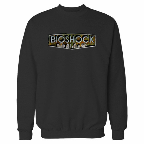 Your bioshock logo vintage crewneck sweatshirt just got an update. This super comfortable and lighter weight crewneck will become your favorite go-to sweatshirt. The cozy spandex cuffs and waistband make this pill-resistant sweatshirt a fan favorite.And your group will look and feel their best in this premium ringspun cotton crew.