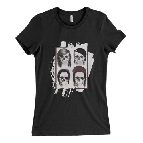 These are Pierce The Veil Skull Women T Shirt that are cute tied to the side or paired with a cardigan or jacket for a more styled look. So comfy and classic, they are sure to make your vacation extra magical.