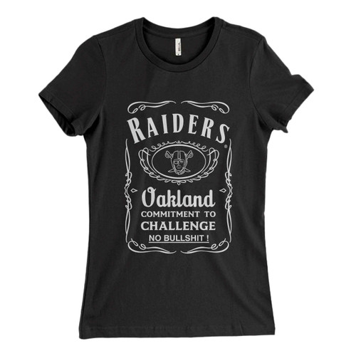These are Raiders Oakland Jack Daniels Women T Shirt that are cute tied to the side or paired with a cardigan or jacket for a more styled look. So comfy and classic, they are sure to make your vacation extra magical.