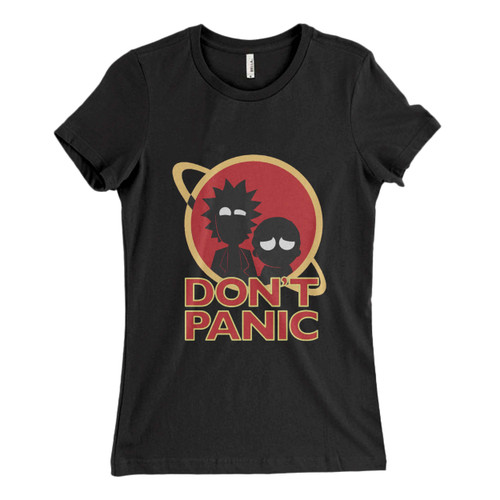 These are Rick And Morty Dont Panic Women T Shirt that are cute tied to the side or paired with a cardigan or jacket for a more styled look. So comfy and classic, they are sure to make your vacation extra magical.