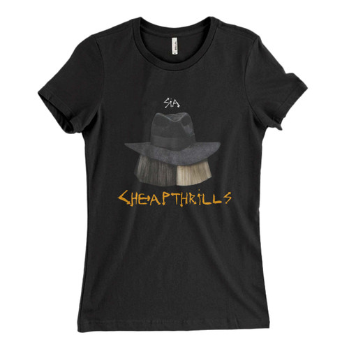 These are Sia Cheapthrills Album Cover Women T Shirt that are cute tied to the side or paired with a cardigan or jacket for a more styled look. So comfy and classic, they are sure to make your vacation extra magical.