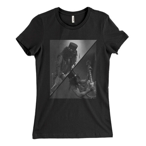 These are Slash 80s Guitar Perform Women T Shirt that are cute tied to the side or paired with a cardigan or jacket for a more styled look. So comfy and classic, they are sure to make your vacation extra magical.