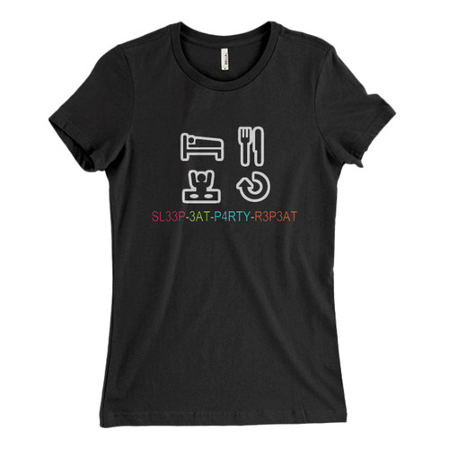 These are Sleep Eat Party And Repeat Women T Shirt that are cute tied to the side or paired with a cardigan or jacket for a more styled look. So comfy and classic, they are sure to make your vacation extra magical.