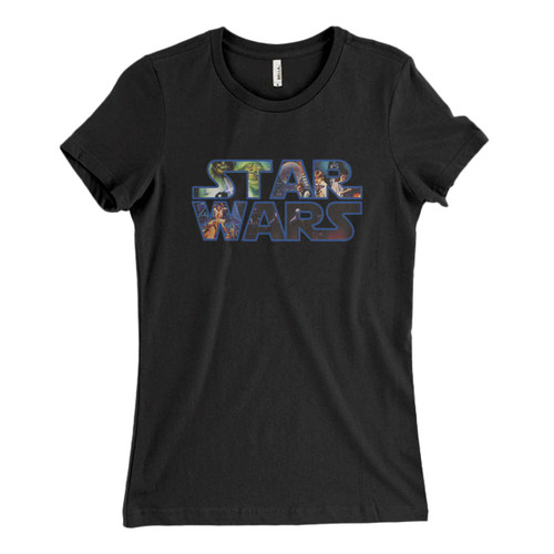 These are Star Wars Logo Photo Inside Women T Shirt that are cute tied to the side or paired with a cardigan or jacket for a more styled look. So comfy and classic, they are sure to make your vacation extra magical.