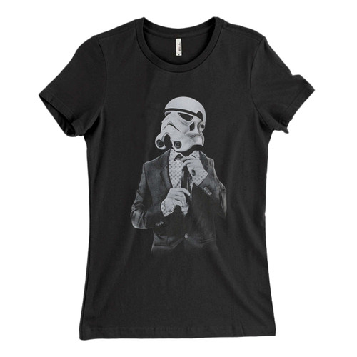 These are Storm Trooper Smarttrooper Women T Shirt that are cute tied to the side or paired with a cardigan or jacket for a more styled look. So comfy and classic, they are sure to make your vacation extra magical.