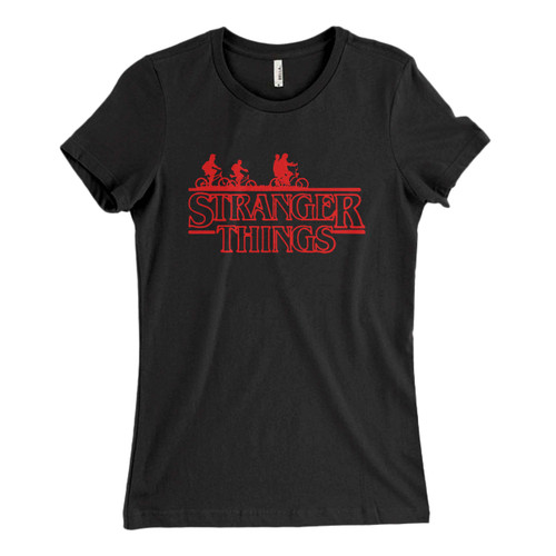 These are Stranger Things Bicycle Silhouette Women T Shirt that are cute tied to the side or paired with a cardigan or jacket for a more styled look. So comfy and classic, they are sure to make your vacation extra magical.
