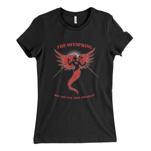 These are The Offspring Rise And Fall Rock Band Women T Shirt that are cute tied to the side or paired with a cardigan or jacket for a more styled look. So comfy and classic, they are sure to make your vacation extra magical.