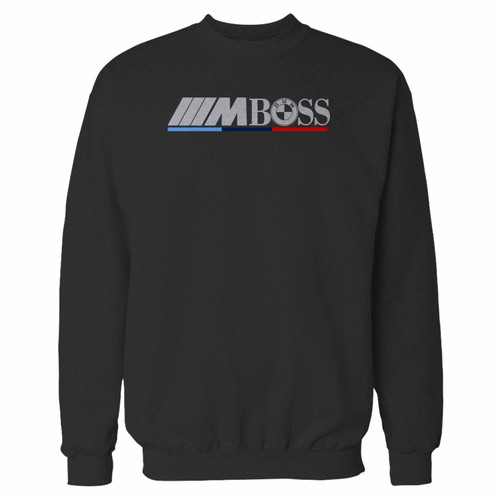 Your bmw m sport m power race moto boss crewneck sweatshirt just got an update. This super comfortable and lighter weight crewneck will become your favorite go-to sweatshirt. The cozy spandex cuffs and waistband make this pill-resistant sweatshirt a fan favorite.And your group will look and feel their best in this premium ringspun cotton crew.