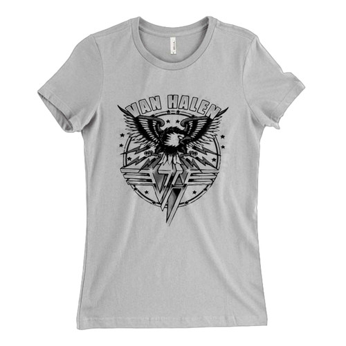 These are Van Hallen Eagle Women T Shirt that are cute tied to the side or paired with a cardigan or jacket for a more styled look. So comfy and classic, they are sure to make your vacation extra magical.