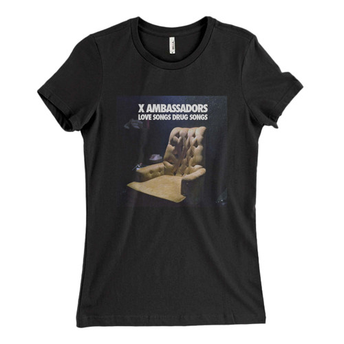 These are X Ambassadors Love Song Drug Cover Women T Shirt that are cute tied to the side or paired with a cardigan or jacket for a more styled look. So comfy and classic, they are sure to make your vacation extra magical.