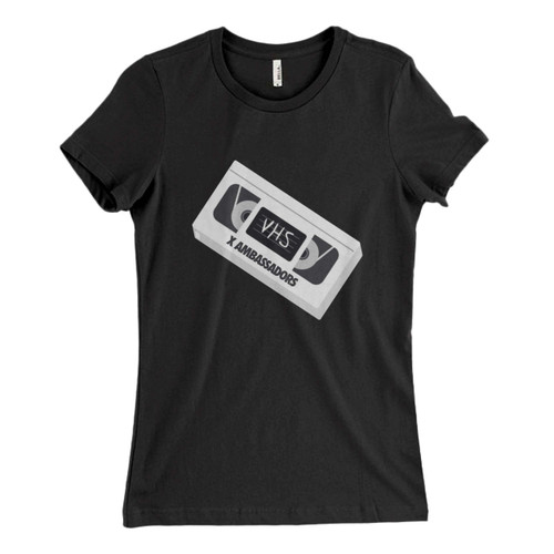 These are X Ambassadors Tape Classic Theme Women T Shirt that are cute tied to the side or paired with a cardigan or jacket for a more styled look. So comfy and classic, they are sure to make your vacation extra magical.